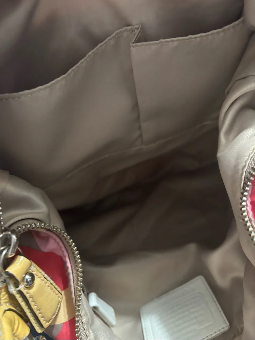 Coach Multi-Color Geometric Hobo Bag - Pink, Yellow & Red